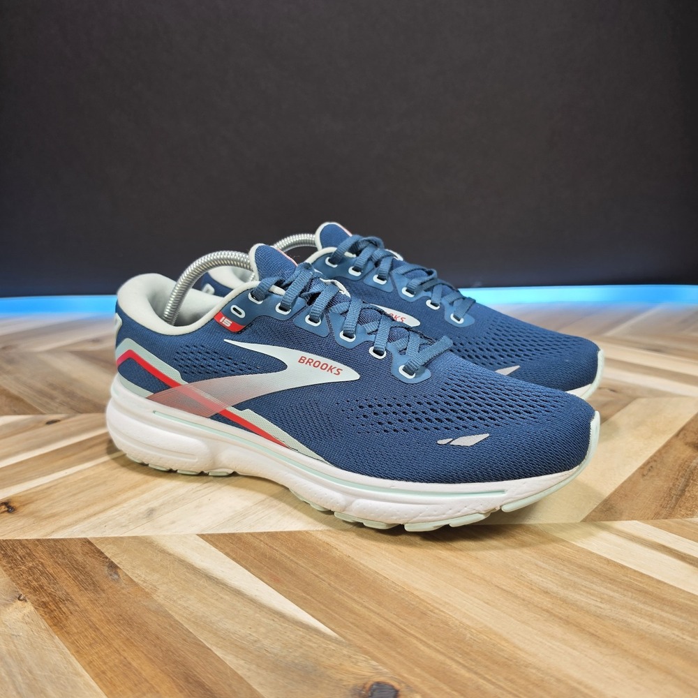 Brooks Ghost 15 Women's Size 11 Blue Navy White Running Shoes 1203801B497